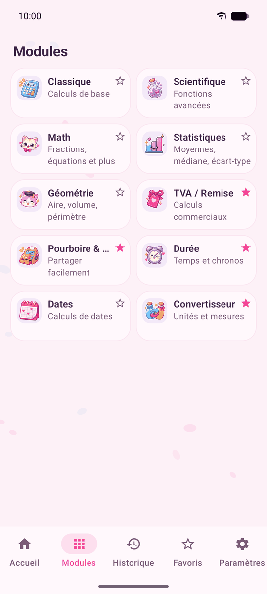 Capture d’écran de l’application Calqira : Anime