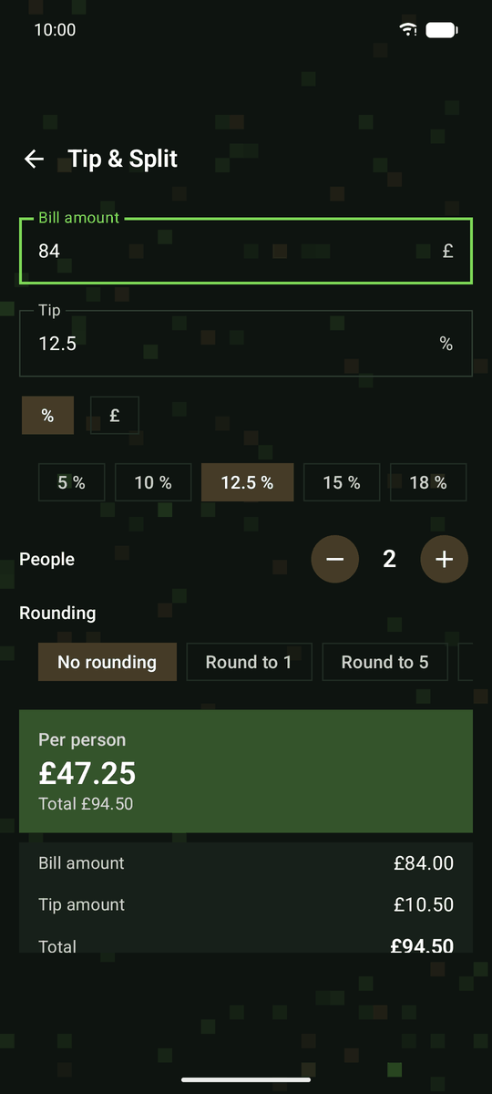 Screenshot of the Calqira app: BlockCraft